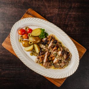 Pollo al Horno con Aceitunas
